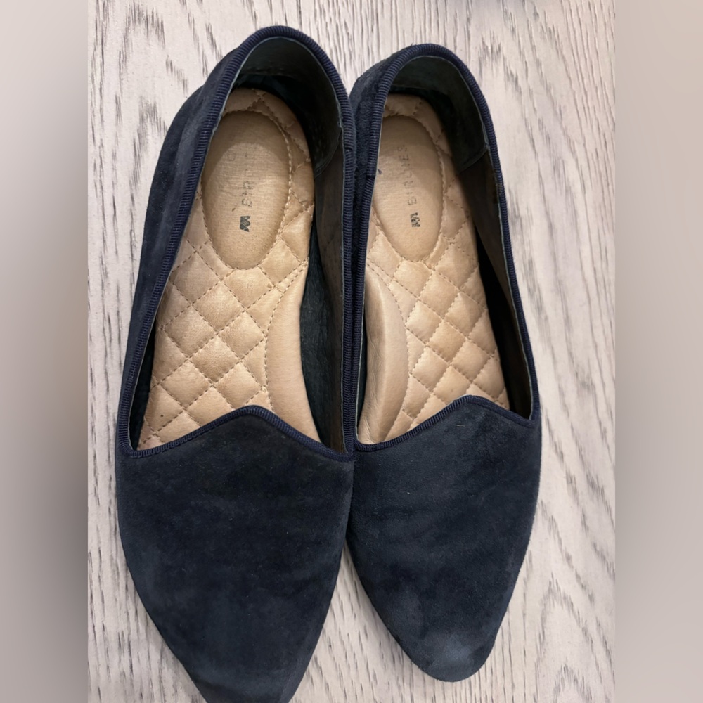 Birdies Flat In Navy Suede Size 7 - Picture 3 of 6